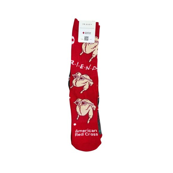 Friends TV Show Holiday Crew Socks One Size New with Tags American Red Cross - Picture 1 of 5